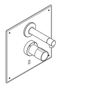 KWC Aquarotter Wascharmatur, F5, elek., Therm., UP, Ausld. 200mm, 6l, Umrüstung AQUA104, 2030058159 2030058159
