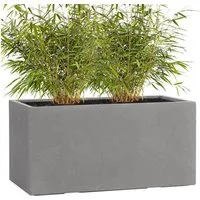 Pflanzwerk® Pflanzkübel TUB Premium Fiberglas Blumenkübel Frostbeständig mit Lotus-Effekt, Fiberglas - Handgefertigt - Rechteckig - Frostbeständig