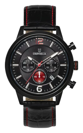 Orphelia Tempo-limitededition schwarze Herrenuhr OR81803