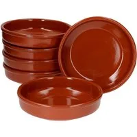 MamboCat Tapas-Schale 6er Set Cazuela Ton-Schale Bruno Ø 20cm Größe L Mittelalter, Ton