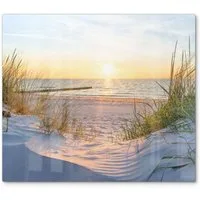 DEQORI Herdblende-/Abdeckplatte 'Abendsonne an der Ostsee', Glas, (1 tlg), Herdabdeckplatte Ceranfeld Herd Platte Abdeckung Glasplatte