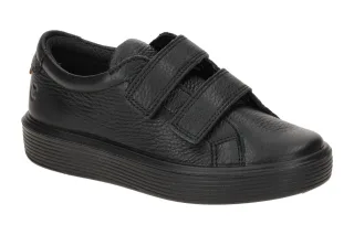 Ecco 71381251052 Soft 60 Kid's Klett Sneaker - All Black Jungen Kinderschuhe