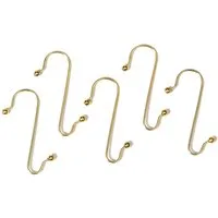 CHRISTMAS GOODS by Inge Weihnachtsbaumklammer Haken Schnellaufhänger 50St./Box gold (50-tlg), Metall