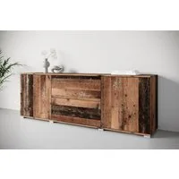 OTTO home Lowboard Kenia (1 St), 2 Türen, 2 Schubladen, Breite 180 cm, höhenverstellbare Einlegeböden
