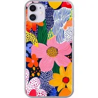 MuchoWow Handyhülle für Apple iPhone 11 Bunt - Blumen - Abstrakt - Punkte, Smartphone-Bumper, Print, Handy Schutzhülle Dünn