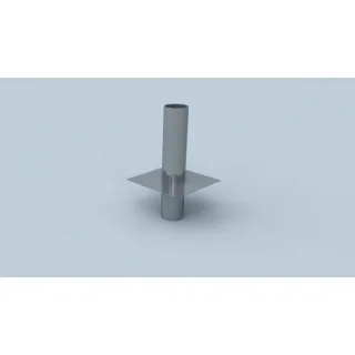 Bertrams Ewr Kaminkopfverlängerung 21KV500-130-2 Ø 130 mm, einwandig, 500 mm, rundes Einsteckende, Edelstahl V4A