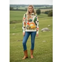 salzhaut Hoodie VULLTREFFER Damen Oversized salzhaut Kapuzenpullover – bequemer Fit und nordisch klares Design