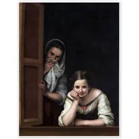 Posterlounge Wandbild Mädchen am Fenster, Bartolomé Esteban Murillo, erhältlich als Poster, Leinwandbild, Wandsticker oder Acrylglasbild