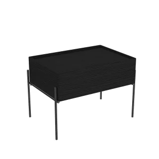 VitrA Equal Unterschrank 63 x 45 cm 1 Vollauszug Schwarz-Eiche,64107 64107