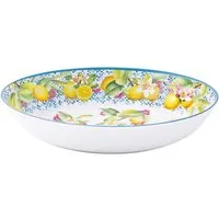 EasyLife Salatschüssel Ischia, Melamin, Spülmaschinengeeignet, Mehrfarbig, Zitronen, H: 6.5cm