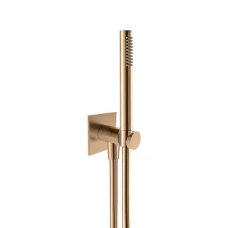 Herzbach Design iX PVD Wannenset 21.914400.2.39 Copper Steel, integriertem Brauseanschlussbogen, Brauseschlauch 1.250mm