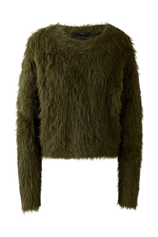 Oui - Pullover khaki - Gr. - 38