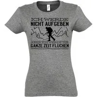 Youth Designz T-Shirt Nicht Aufgeben Wandern Damen T-Shirt mit trendigem Frontprint