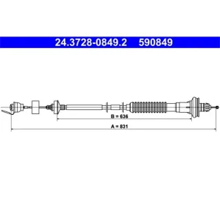 ATE Kupplungsseil Peugeot 206 206+ CC SW