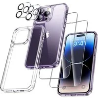MSM Displayschutzglas 5in1 Hülle für iPhone 14 Pro Max 2X Schutzglas 2X Kameraglas