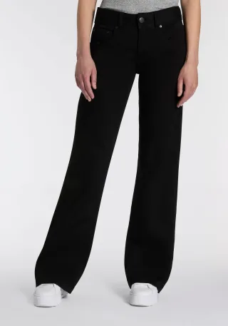 Herrlicher 5-Pocket-Jeans "Edna Denim Black Jogg" im Flared Fit, Mid Waist