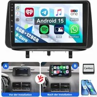 ESSGOO 8-Kern Für Opel Meriva B 2009-2014 Android 15 6+128G Bluetooth GPS FM Autoradio (Digitalradio (DAB), RDS, FM, AM, Apple Carplay Android Auto Navi Bluetooth 5.0 FM)