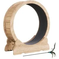 Mondeer Tier-Intelligenzspielzeug Katzenlaufrad, MDF, Innendurchmesser 80cm Leises Scrollrad und Sicherheitsschloss-Design