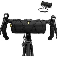 ROCKBROS Lenkertasche Multifunktionale Fahrradtasche Lenker Aufbewahrungstasche, mit Schultergurt für MTB, Rennrad Schwarz ca.2,4L