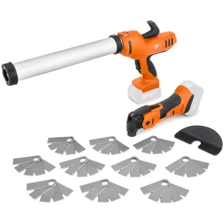 Fein Akku-Kartuschenpresse und Akku-MultiMaster AKP 18-600 AS Fugensanierer-Set - 71902260000