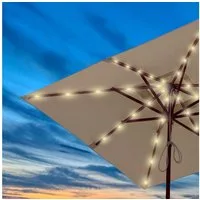 Bestlivings LED-Lichterkette SLSS-04575, Solar Lichterkette für Sonnenschirm, Gartenleuchte