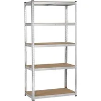 Yaheetech Standregal 5-Stufiges Lagerregal 90 x 40 x 180cm, mit verstellbaren Einlegeböden & flexibler Konfiguration
