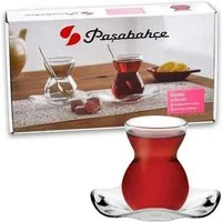 Pasabahce Teeglas Pasabahce 96574 Teegläser Set Cay Bardagi 6x Teeglas + 6x Untertasse
