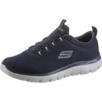 Skechers SUMMITS Slip-On Sneaker Freizeitschuh, Slipper, Komfortschuh mit elastischer Bungee-Schnürung