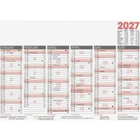 BRUNNEN Schreibtischkalender 2027 BRUNNEN Tafelkalender A4 1S/6Monate