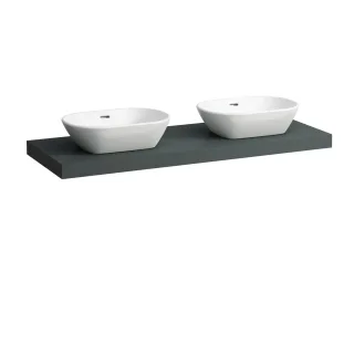 Laufen Waschtisch-Platte LANI 495x1370x65 mit Aussschnitt links und rechts H4046841122661