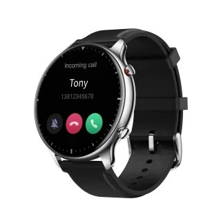 Amazfit GTR 2 [inkl. Silikonarmband schwarz] 46mm Aluminiumgehäuse silber