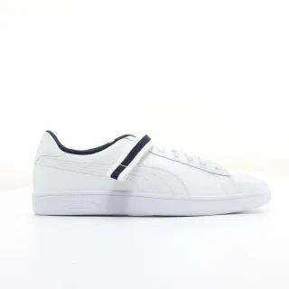 Puma Smash V2 weiße Leder Herren Schnürungstrainer 366912 02