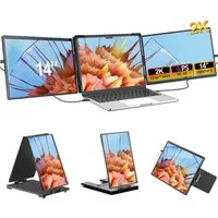 UPERFECT 2K-Dual-Screen-Laptop-Bildschirm-Extender, Tragbarer Monitor Portabler Monitor (35,56 cm/14 ", 2240x1400 px, QHD, 60 Hz, IPS)