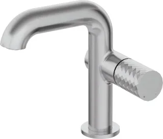 Neuesbad Serie 600 Hexa Waschtischarmatur mit geradem Auslauf ohne Ablaufgarnitur, edelstahl gebürst NB1DEBHS_F24M1