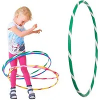 Hoopomania Hula-Hoop-Reifen Bunter Kinder Hula Hoop für kleine Profis, Ø70cm, Grün-Weiss
