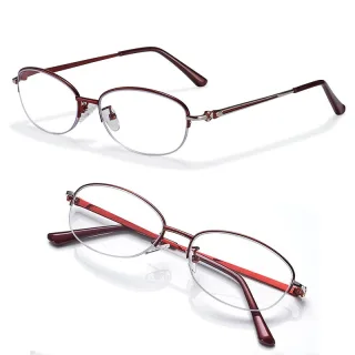 Anti-blue light HD Half Frame Reading Glasses Lightweight Comfy Elegant Women's Presbyopia Glasses