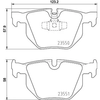 Hella Bremsbel?ge hinten BMW 3er X1