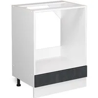 Vicco Herdumbauschrank R-Line, Schwarz Beton/Weiß, 60 cm ohne Arbeitsplatte (1-St)