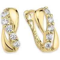 Bruno Banani Paar Creolen Schmuck Geschenk Silber 925 Ohrschmuck Ohrringe, mit Zirkonia (synth)