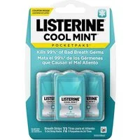 Listerine Mundspray Listerine Cool Mint Pocketmist-Spender für frischen Atem, (2 Stück(Produkt 1), 72-tlg) (Produkt 2)