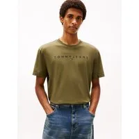 Tommy Jeans T-Shirt TJM REGULAR LINEAR LOGO EXT Rundhals, Regular Fit