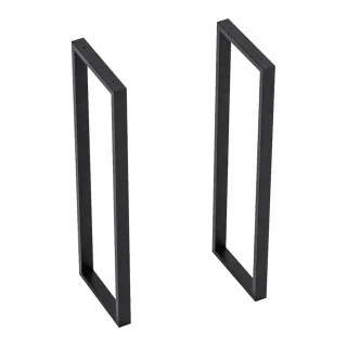 [en.casa] Tischgestell-Set, Schwarz, Metall, 27x87x4 cm, Esszimmer, Tische, Esstische, Tischsysteme, Tischgestell