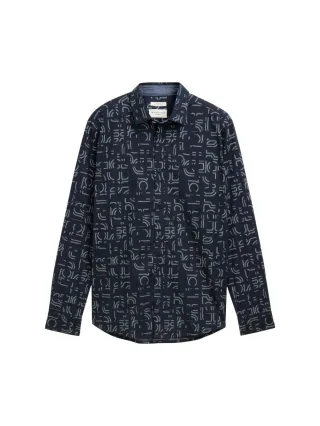 Tom Tailor - Slim Fit Hemd mit Stretch blau - Gr. - XXL