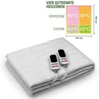 Grafner Wärmeunterbett Wärmeunterbett Polyester elektro Heizzonen Heizdecke, regelbare Temperaturstufen, LCD-Display, Heizzonen