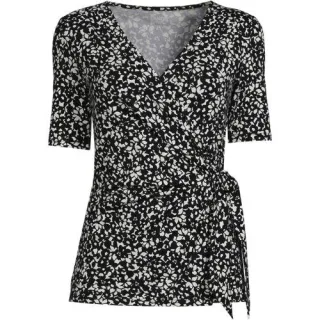 Shirt in Wickel-Optik, Damen,  Grün, by Lands' End