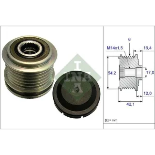 Ina Generatorfreilauf Alfa Dodge Fiat Ford Jeep Lancia Mazda Opel Volvo