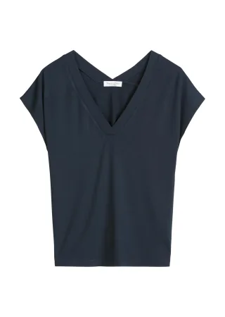 Marc OPolo Casual - Ärmellose Jerseybluse relaxed Deep Night Blue - Gr. - XS