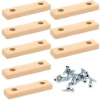 sossai® Möbelfuß Möbelgleiter in Beige mit Schrauben, (8-St), 50x14x5mm