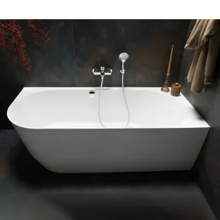 LAUFEN Einbau-Badewanne Pro 800x1800x590 Marbond Eckversion rechts weiss H2449550000001