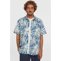 O'Neill Kurzarmhemd O'NEILL PRINT SHIRT vom Surfen inspiriertes Print-Design, mit funktioneller Knopfleiste